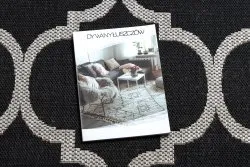 SZŐNYEG KÖTÉLSZÁLÚ SIZAL FLOORLUX 20608 marokkói here, trellis fekete / ezüst