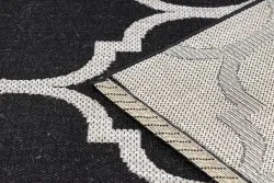 SZŐNYEG KÖTÉLSZÁLÚ SIZAL FLOORLUX 20608 marokkói here, trellis fekete / ezüst