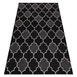 SZŐNYEG KÖTÉLSZÁLÚ SIZAL FLOORLUX 20607 marokkói here, trellis fekete / ezüst