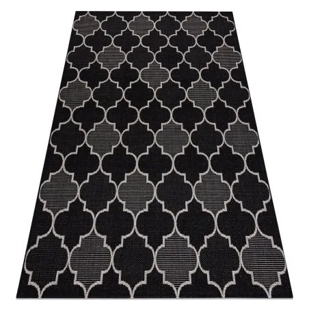 SZŐNYEG KÖTÉLSZÁLÚ SIZAL FLOORLUX 20607 marokkói here, trellis fekete / ezüst