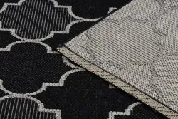 SZŐNYEG KÖTÉLSZÁLÚ SIZAL FLOORLUX 20607 marokkói here, trellis fekete / ezüst