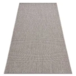 DYWAN SZNURKOWY SIZAL FLOORLUX 20580 gładki, jednolity, jednokolorowy - srebrny / czarny