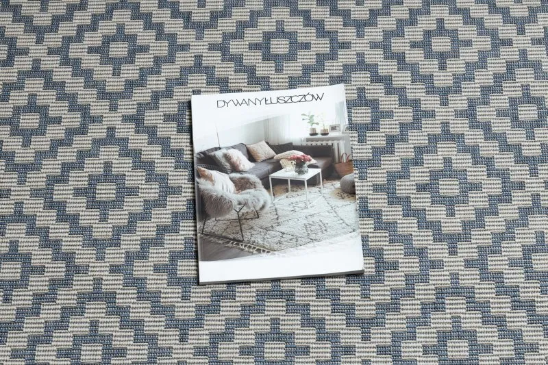 Szőnyeg KÖTÖTT SIZÁL FLAT 48357/951 NÉGYZETEK