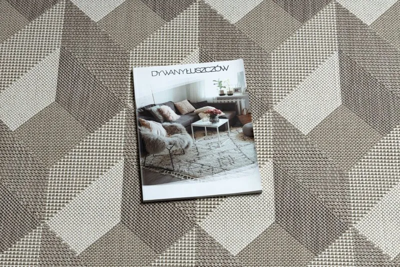 Dywan SZNURKOWY SIZAL FLAT 48624/686 KOSTKI 3D