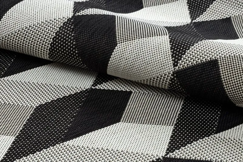 Szőnyeg KÖTÖTT SIZÁL FLAT 48624/690 KOCKÁK 3D