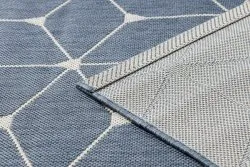 Szőnyeg KÖTÉLSZERŰ SISAL FLAT 48721/591 KOCKÁK 3D kék