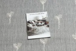 Dywan SZNURKOWY SIZAL FLAT 48779/637 Kwiatuszki szary krem 