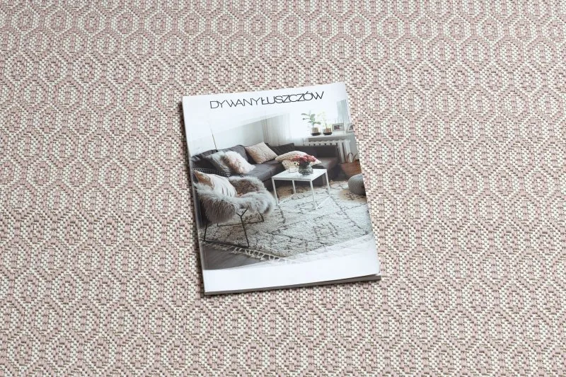 Dywan SZNURKOWY SIZAL FLAT 48603/526 Oczka krem róż