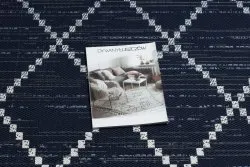 Szőnyeg SZNURKOWY SIZAL COLOR 47268/309 Rombuszok Négyzetek Kék