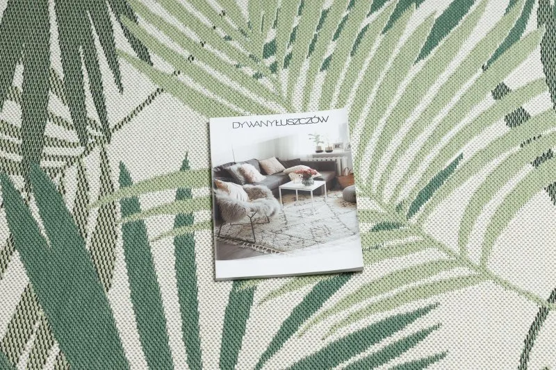 Szőnyeg SZNURKOWY SIZAL COLOR 19433/062 Levelek Zöld JUNGLE