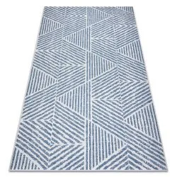 Szőnyeg Köteles SIZAL COLOR 47176360 Vonalak, háromszögek, cikkcakk bézs / kék