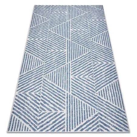 Szőnyeg Köteles SIZAL COLOR 47176360 Vonalak, háromszögek, cikkcakk bézs / kék