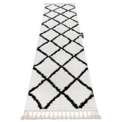 Szőnyeg, Futó BERBER CROSS fehér - konyhához, előszobához, folyosóra
