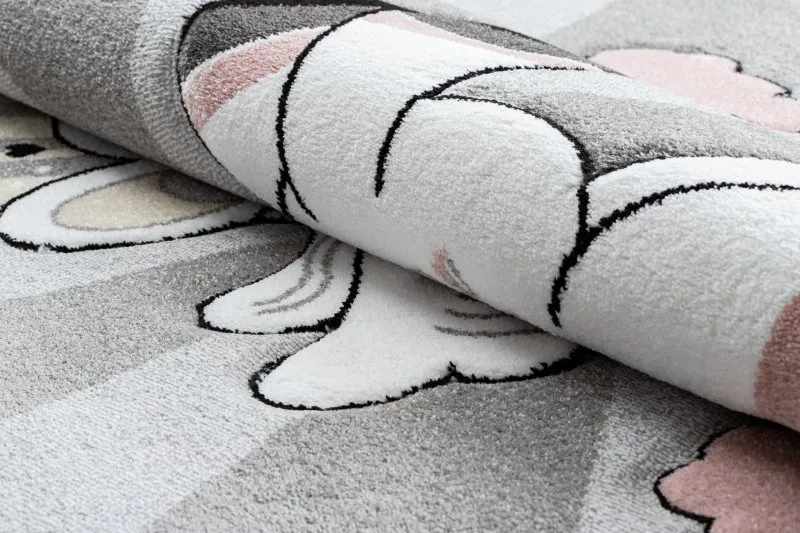 PETIT UNICORN egyszarvú szőnyeg szürke