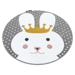 Szőnyeg PETIT BUNNY NYUSZI NYÚL kör szürke