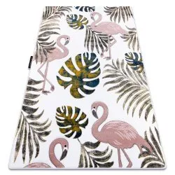 Szőnyeg PETIT GARDEN FLAMINGI levelek MONSTERY krém