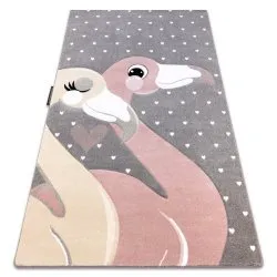 Szőnyeg PETIT FLAMINGOS FLAMINGI SZÍVECSKÉK szürke