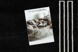 Dywan HAMPTON Chick ramka czarny