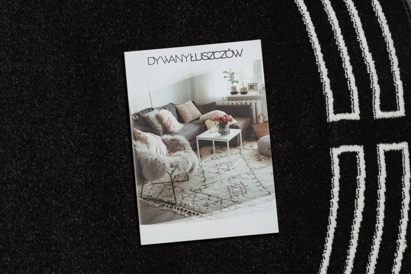Dywan HAMPTON Chick koło ramka czarny