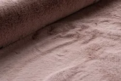 BUNNY szőnyeg kör rózsaszín NYÚLSZŐR UTÁNZAT