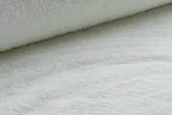 Dywan BUNNY koło biały IMITACJA FUTRA KRÓLIKA