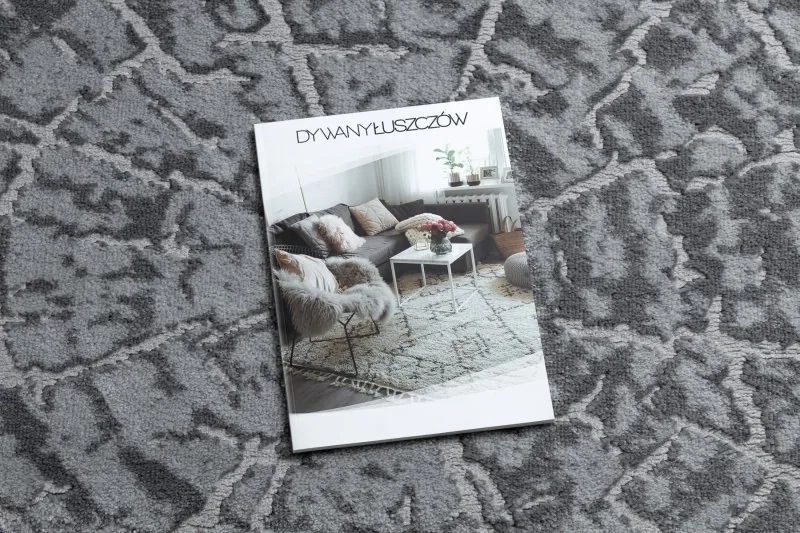 Dywan MEFE nowoczesny  Koło 6185 Pień drzewo drewno - Strukturalny, dwa poziomy runa szary