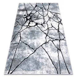 Modern szőnyeg COZY 8873 Cracks Repedt beton - Strukturális, két szintű felület világos szürke / kék