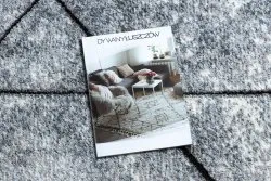 Dywan nowoczesny COZY 8872 Wall, geometryczny, trójkąty - Strukturalny, dwa poziomy runa szary / niebieski