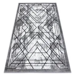Dywan nowoczesny COZY Tico, geometryczny - Strukturalny, dwa poziomy runa szary