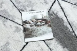 Dywan nowoczesny COZY Polygons Koło, geometryczny, trójkąty - Strukturalny, dwa poziomy runa szary