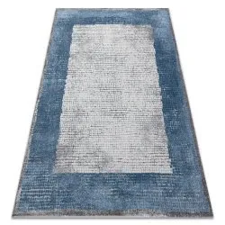 Szőnyeg NOBLE modern 9730 68 Keret vintage koptatott - Strukturált, két szintű szálakkal krém / kék