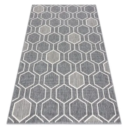Szőnyeg SPRING 20404332 Hexagon kötött, hurkos - szürke