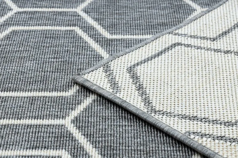 Szőnyeg SPRING 20404332 Hexagon kötött, hurkos - szürke