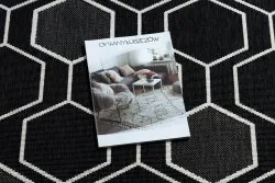 Szőnyeg SPRING 20404993 Hexagon kötött, hurkos - fekete