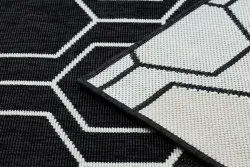 Szőnyeg SPRING 20404993 Hexagon kötött, hurkos - fekete
