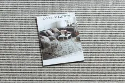 Szőnyeg SPRING 20411332 vonalak, keret kötött, hurkos - szürke