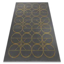 Szőnyeg EMERALD exkluzív 1010 glamour, stílusos körök szürke / arany