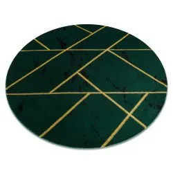 EMERALD exkluzív szőnyeg 1012 kör - glamour, stílusos márvány, geometrikus üvegzöld / arany