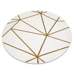 EMERALD exkluzív szőnyeg 1013 kör - glamour, stílusos geometrikus krém / arany