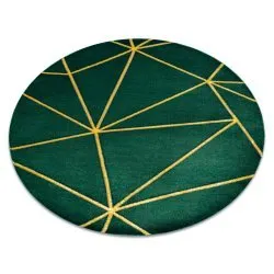 EMERALD exkluzív szőnyeg 1013 kör - glamour, stílusos geometrikus üvegzöld / arany