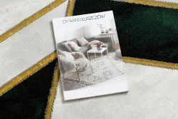 Dywan EMERALD ekskluzywny 1015 koło - glamour, stylowy marmur, geometryczny butelkowa zieleń / złoty