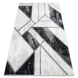 Szőnyeg EMERALD exkluzív 81953 glamour, stílusos márvány, geometrikus fekete / ezüst