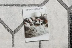 Dywan EMERALD ekskluzywny 81953 glamour, stylowy marmur, geometryczny czarny / srebrny 