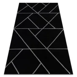 Szőnyeg EMERALD exkluzív 7543 glamour, stílusos geometrikus fekete / ezüst