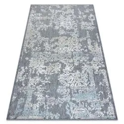 Dywan Strukturalny SOLE D3812 Ornament - płasko tkany szary / beż