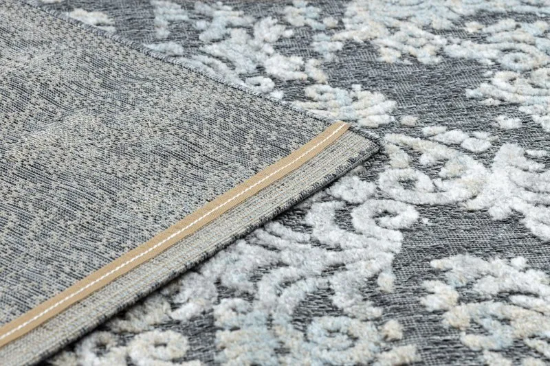Dywan Strukturalny SOLE D3812 Ornament - płasko tkany szary / beż