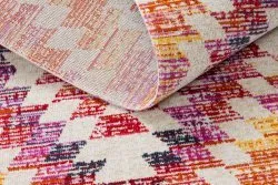 Dywan nowoczesny MUNDO D7951 romby 3D outdoor różowy / beż