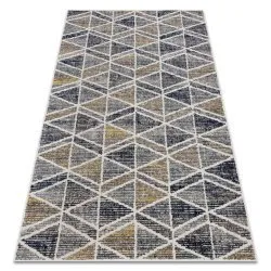 Modern szőnyeg MUNDO D7891 rombusz, háromszög 3D outdoor szürke / bézs