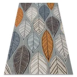 Modern szőnyeg MUNDO E0641 levelek outdoor kék / bézs