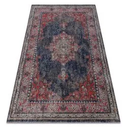 Modern szőnyeg MUNDO E0551 ornament, keret vintage kültéri piros / fekete